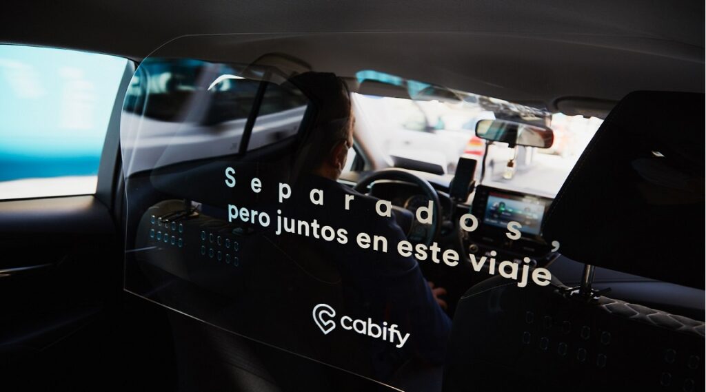 Cabify priorizará la asignación de viajes en vehículos con mampara de seguridad