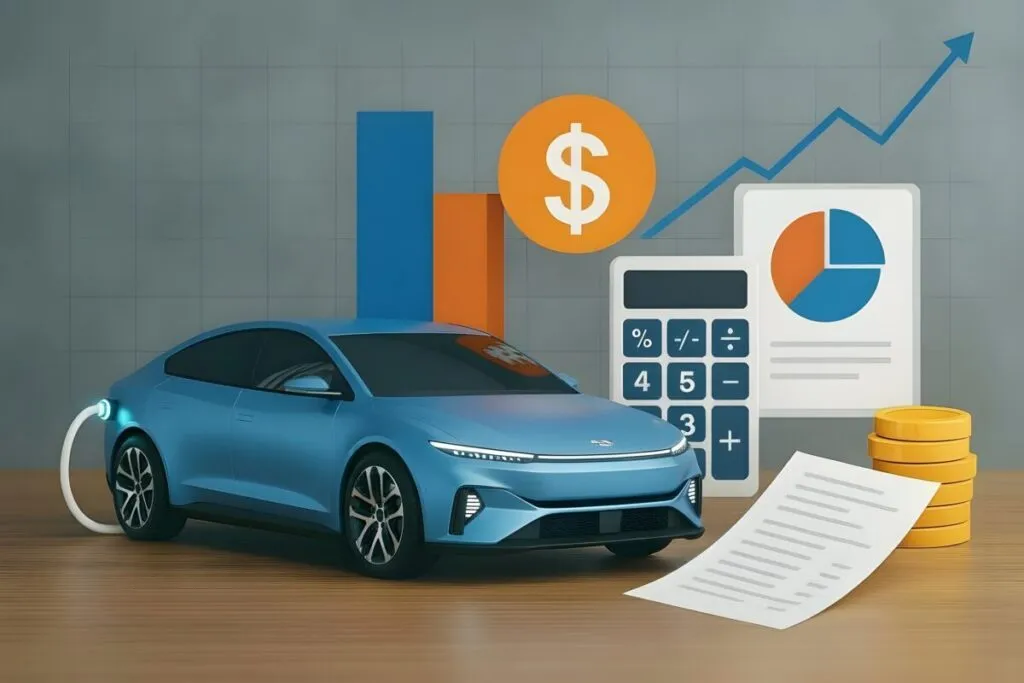 Cálculo financiero para costo de seguro vehículo eléctrico en EE UU, cifras y comparativo de costos.