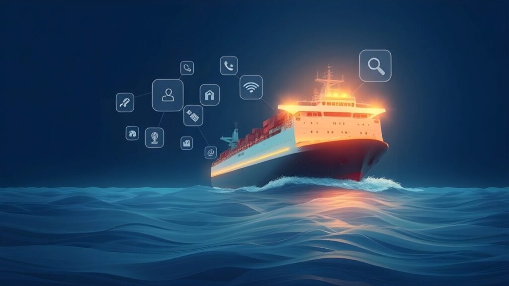 Plataforma digital de seguros marítimos con visualización de carga y gestión de riesgos en tiempo real