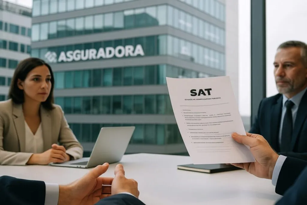 Imagen editorial del impacto del acuerdo entre aseguradoras y SAT en deducciones fiscales del sector seguros