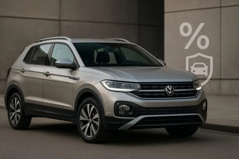 Vehículo Volkswagen con financiamiento 0 % y seguro incluido en promoción