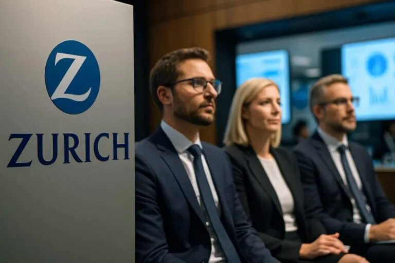 Ejecutivos de Zurich Seguros durante su participación en Market Week México, destacando soluciones corporativas y gestión de riesgos
