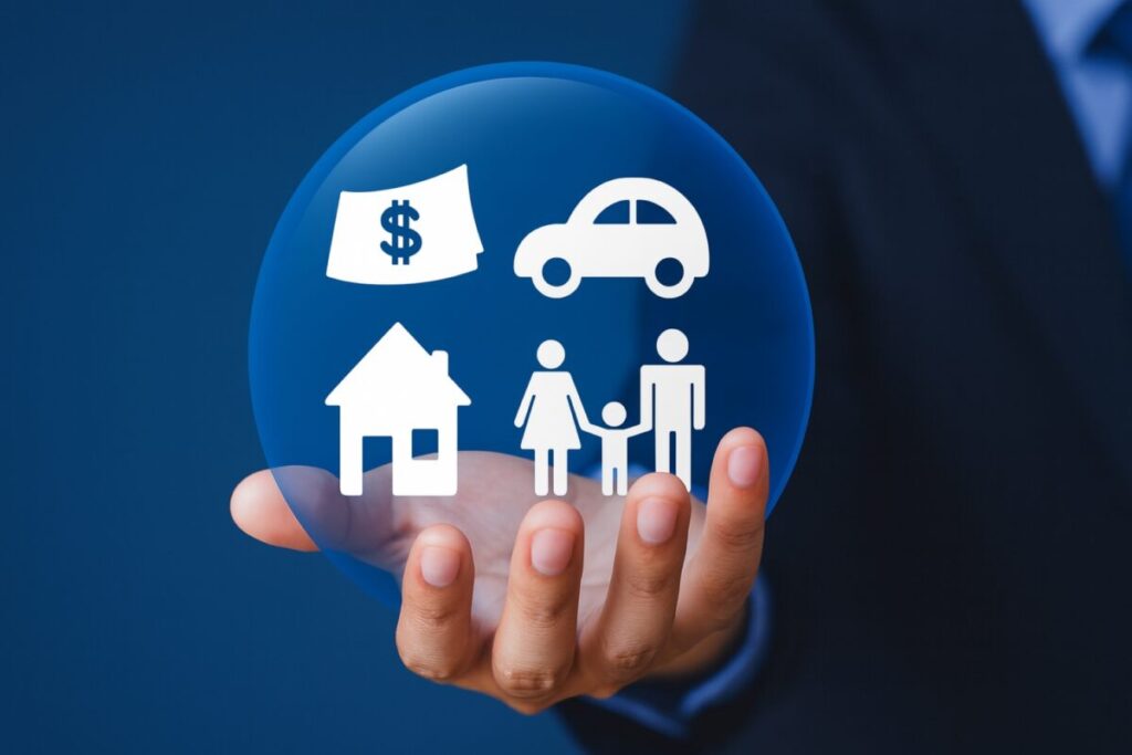 Gráfico moderno sobre crecimiento de primas en seguros salvadoreños en 2025, con foco en salud y vida