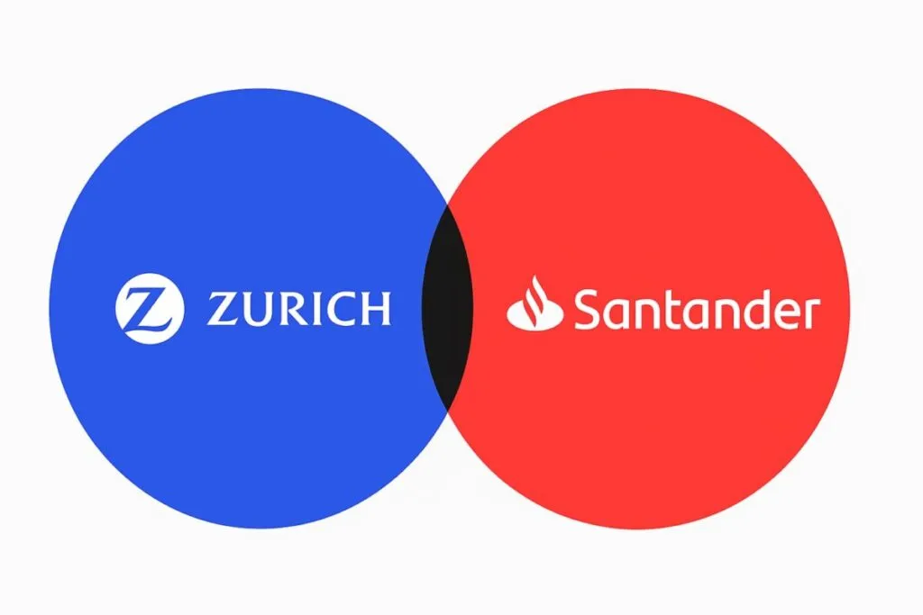 Logos de Zurich y Santander representando dividendo eventual aprobado con utilidades retenidas