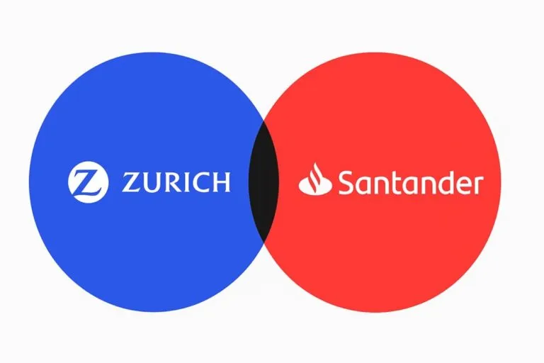 Logos de Zurich y Santander representando dividendo eventual aprobado con utilidades retenidas
