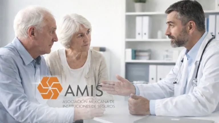 Representación conceptual del seguro médico para adultos mayores propuesto por AMIS en México